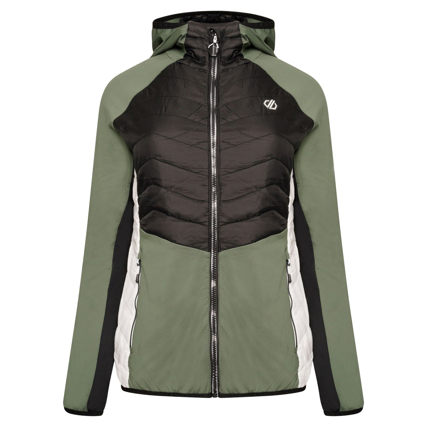 Duck Green-Black - Front - Dare 2B Womens-Ladies Surmount II Wool Hybrid Jacket