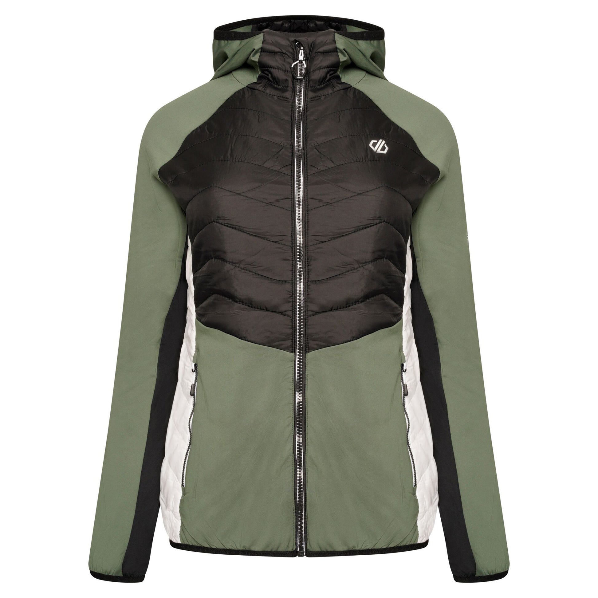 Duck Green-Black - Front - Dare 2B Womens-Ladies Surmount II Wool Hybrid Jacket