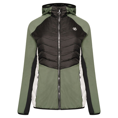 Duck Green-Black - Front - Dare 2B Womens-Ladies Surmount II Wool Hybrid Jacket