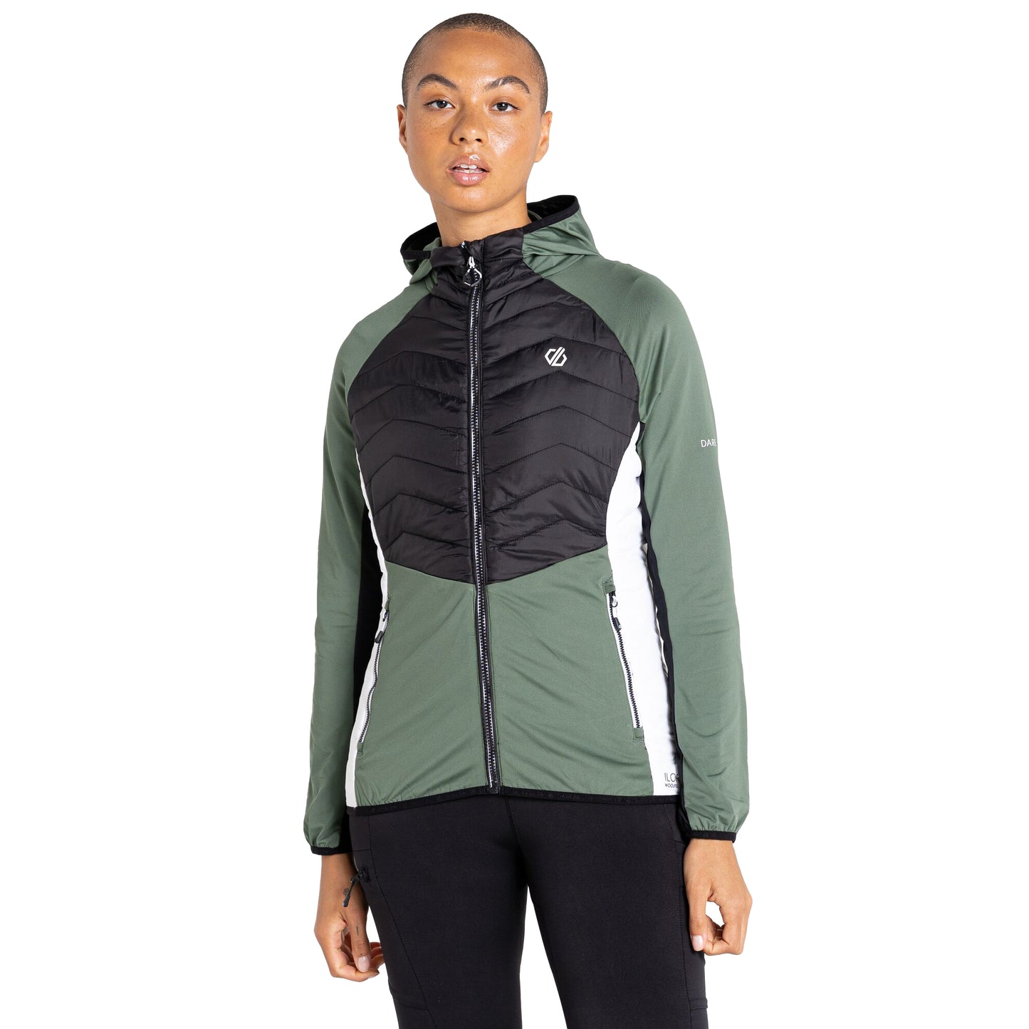 Duck Green-Black - Lifestyle - Dare 2B Womens-Ladies Surmount II Wool Hybrid Jacket