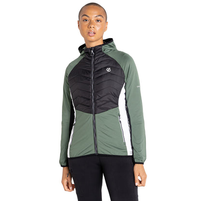 Duck Green-Black - Lifestyle - Dare 2B Womens-Ladies Surmount II Wool Hybrid Jacket