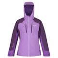 Hyacinth-Purple Sapphire-Dark Aubergine - Front - Regatta Womens-Ladies Highton Stretch II Waterproof Padded Jacket