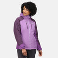Hyacinth-Purple Sapphire-Dark Aubergine - Back - Regatta Womens-Ladies Highton Stretch II Waterproof Padded Jacket