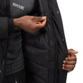 Black - Close up - Regatta Mens Yewbank Waterproof Insulated Jacket
