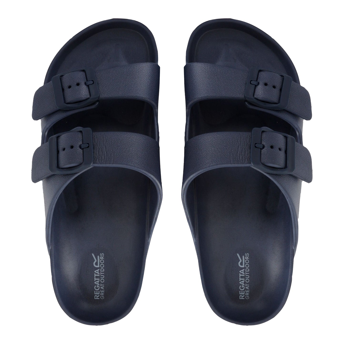 Navy - Pack Shot - Regatta Womens-Ladies Brooklyn Dual Straps Sandals