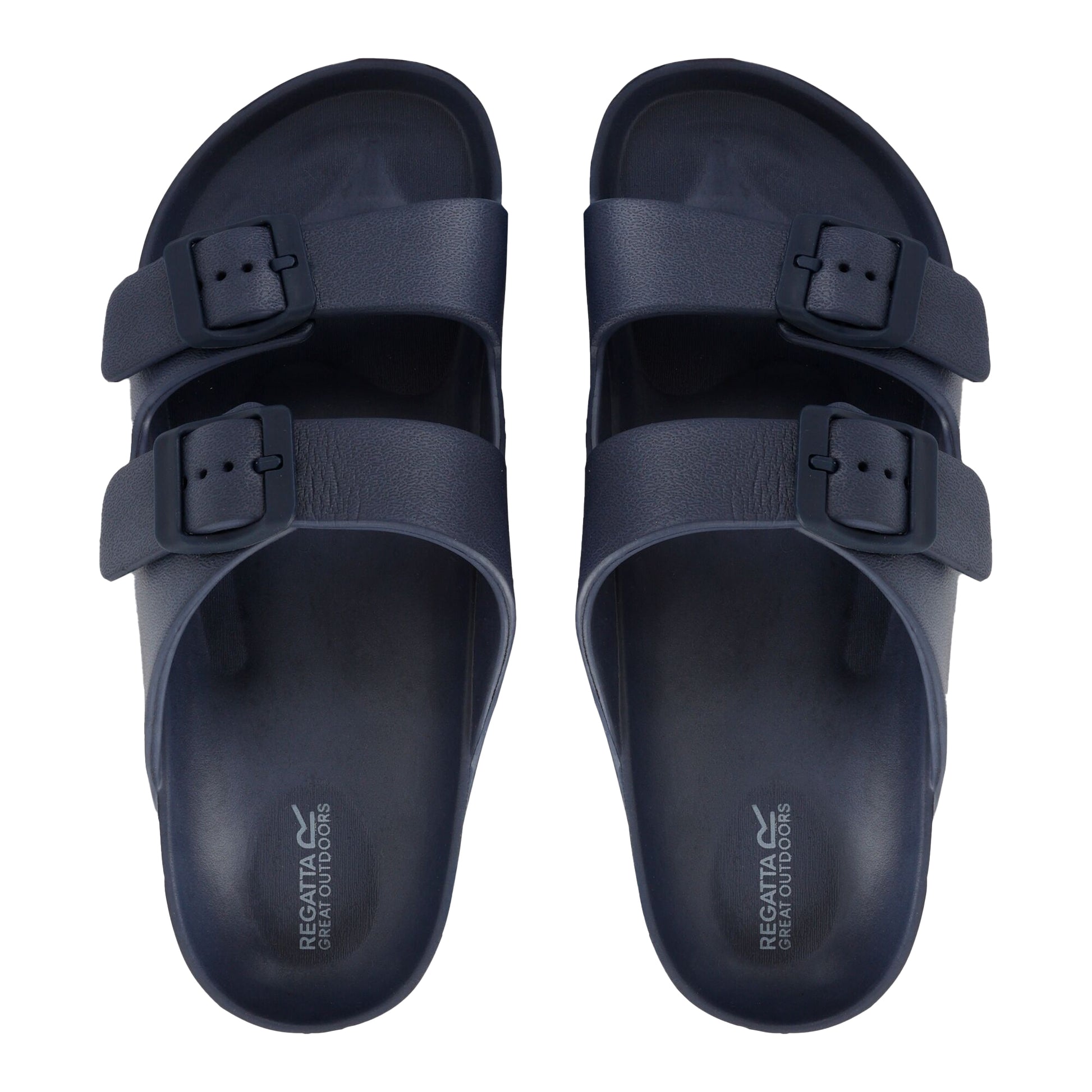 Navy - Pack Shot - Regatta Womens-Ladies Brooklyn Dual Straps Sandals