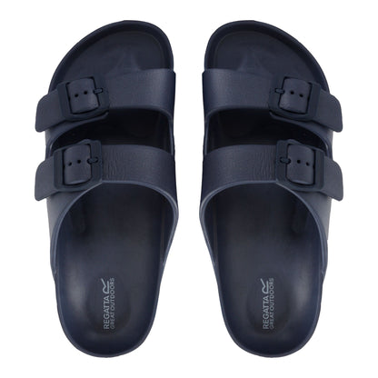 Navy - Pack Shot - Regatta Womens-Ladies Brooklyn Dual Straps Sandals
