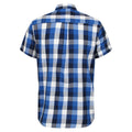 Lapis Blue - Pack Shot - Regatta Mens Ryker Checked Short-Sleeved Shirt