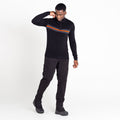 Black-Amber Glow - Side - Dare 2B Mens Unite Us Knitted Half Zip Sweatshirt