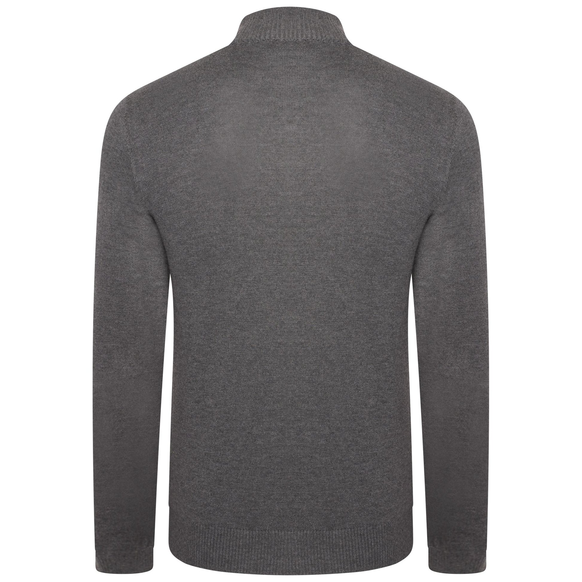 Charcoal Grey-Black - Back - Dare 2B Mens Unite Us Knitted Half Zip Sweatshirt