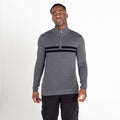 Charcoal Grey-Black - Lifestyle - Dare 2B Mens Unite Us Knitted Half Zip Sweatshirt