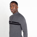 Charcoal Grey-Black - Pack Shot - Dare 2B Mens Unite Us Knitted Half Zip Sweatshirt