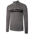 Charcoal Grey-Black - Close up - Dare 2B Mens Unite Us Knitted Half Zip Sweatshirt
