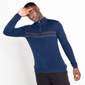 Nightfall Navy-Ebony - Back - Dare 2B Mens Unite Us Knitted Half Zip Sweatshirt