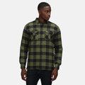 Green - Pack Shot - Regatta Professional Mens Checked Padded Shirt