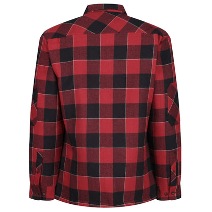 Red - Close up - Regatta Professional Mens Checked Padded Shirt