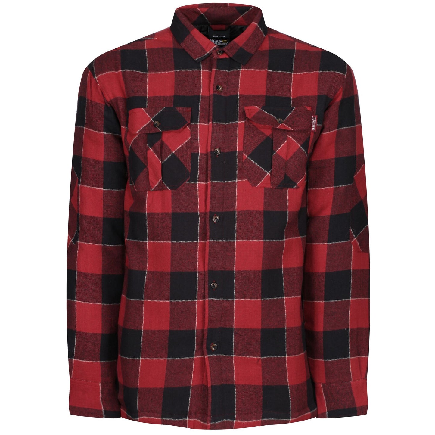 Red - Front - Regatta Professional Mens Checked Padded Shirt