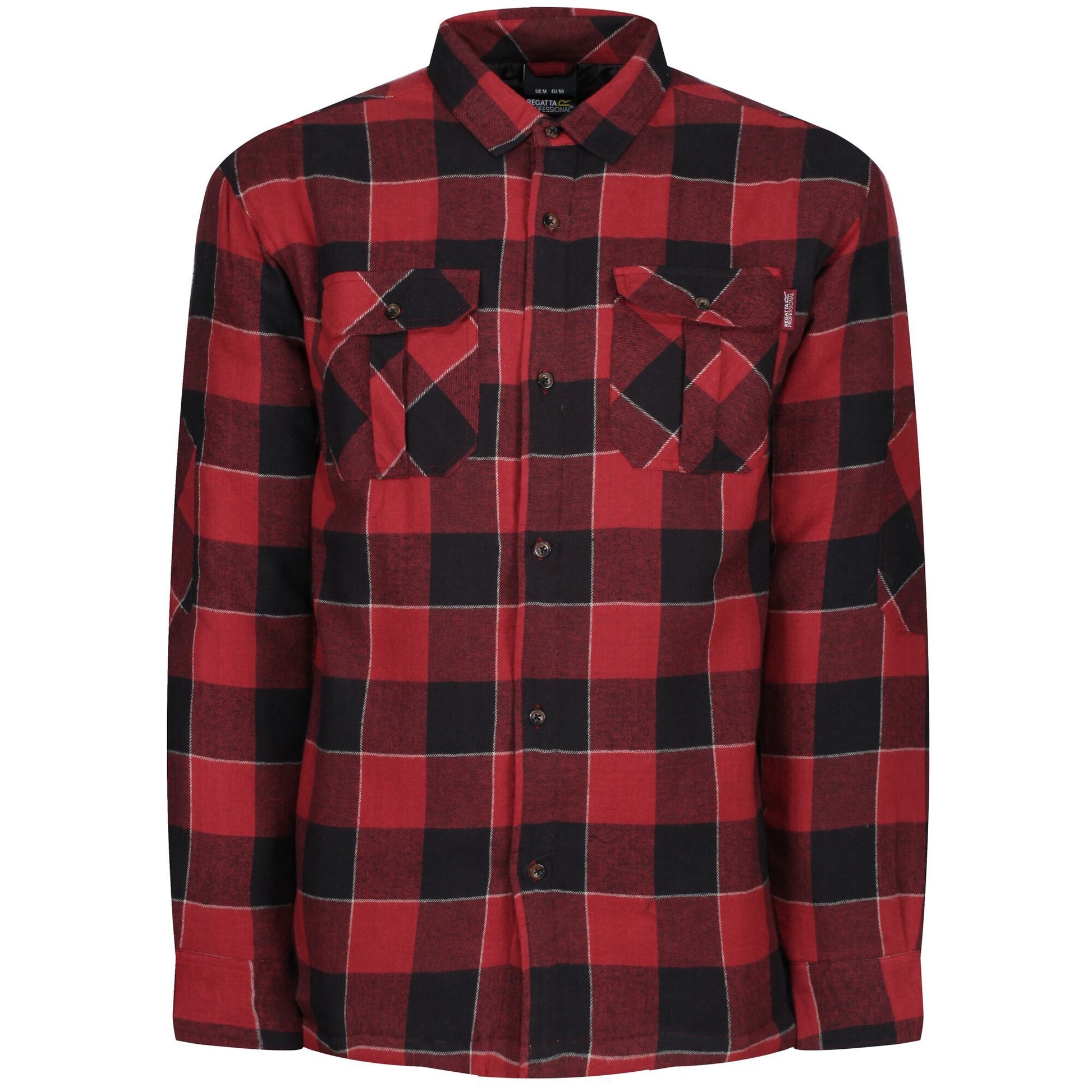 Red - Front - Regatta Professional Mens Checked Padded Shirt