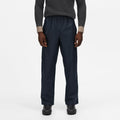 Navy - Side - Regatta Professional Mens Waterproof Rain Trousers