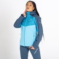 Crystal Seas-Capri Blue - Back - Dare 2B Womens-Ladies Diverse II Waterproof Jacket