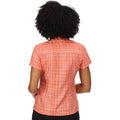 Fusion Coral - Side - Regatta Womens-Ladies Mindano VI Checked Short-Sleeved Shirt