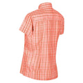 Fusion Coral - Lifestyle - Regatta Womens-Ladies Mindano VI Checked Short-Sleeved Shirt