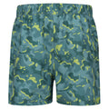 Sea Pine-Green Algae - Back - Regatta Boys Skander II Camo Swim Shorts