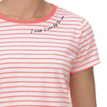 Neon Pink - Side - Regatta Womens-Ladies Odalis Stripe T-Shirt