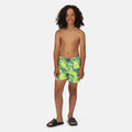 Bright Kiwi - Back - Regatta Boys Skander II Coral Swim Shorts