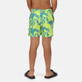 Bright Kiwi - Side - Regatta Boys Skander II Coral Swim Shorts