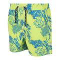 Bright Kiwi - Close up - Regatta Boys Skander II Coral Swim Shorts