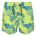 Bright Kiwi - Front - Regatta Boys Skander II Coral Swim Shorts