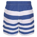 Lapis Blue - Pack Shot - Regatta Boys Skander II Striped Swim Shorts