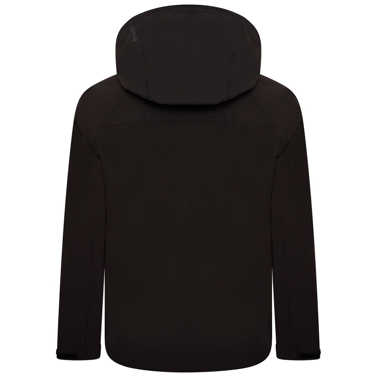 Black - Back - Dare 2B Mens Switch Out Recycled Waterproof Jacket