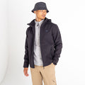 Black - Close up - Dare 2B Mens Switch Out Recycled Waterproof Jacket
