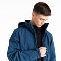 Moonlight Denim - Close up - Dare 2B Mens Switch Out Recycled Waterproof Jacket