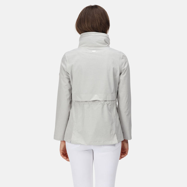 Silver Grey - Side - Regatta Womens-Ladies Nadira Waterproof Jacket