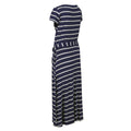 Navy-White - Close up - Regatta Womens-Ladies Maisyn Stripe Shirt Dress