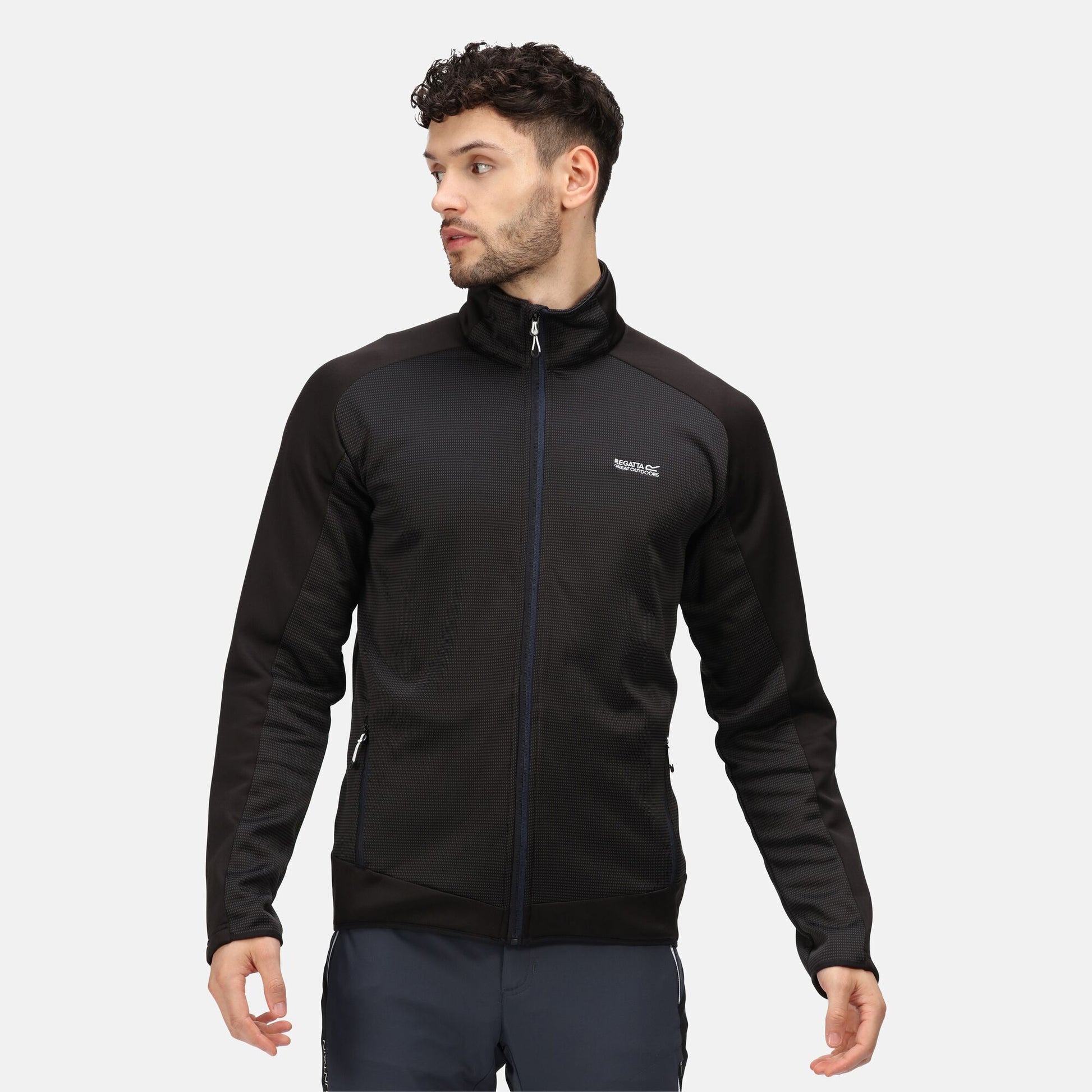 Black - Back - Regatta Mens Highton II Fleece Jacket