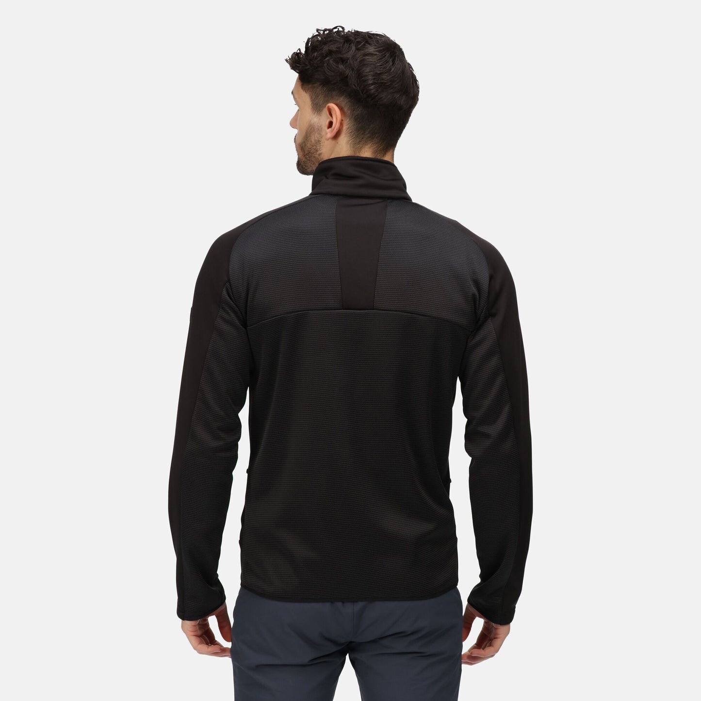 Black - Side - Regatta Mens Highton II Fleece Jacket