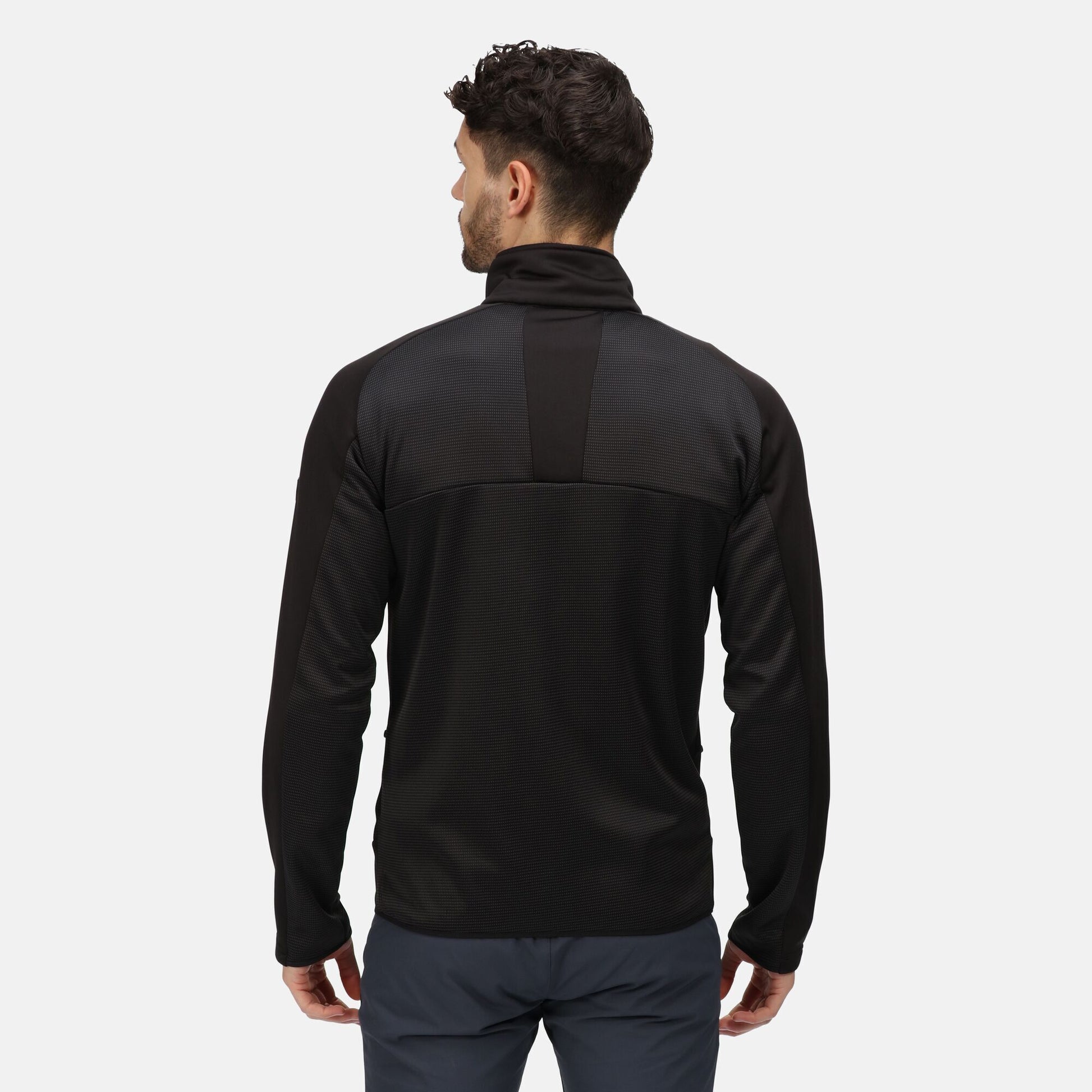 Black - Side - Regatta Mens Highton II Fleece Jacket