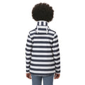 Navy-White - Side - Regatta Womens-Ladies Bayarma Striped Lightweight Waterproof Jacket