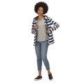 Navy-White - Lifestyle - Regatta Womens-Ladies Bayarma Striped Lightweight Waterproof Jacket