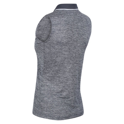 Navy - Side - Regatta Womens-Ladies Tima II Sleeveless Polo Shirt
