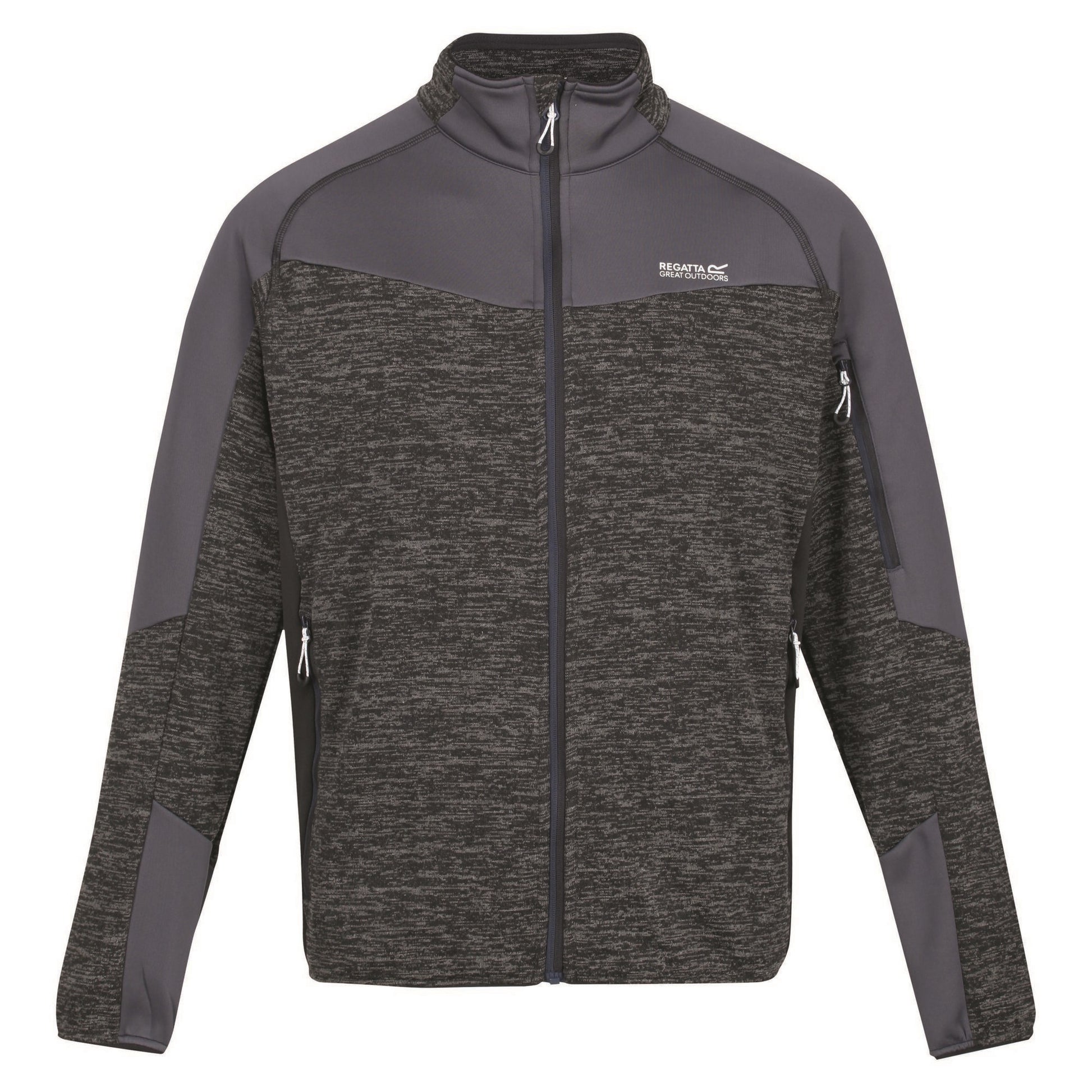 Black-India Grey - Front - Regatta Mens Coladane III Zip Fleece Jacket