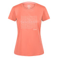 Fusion Coral - Front - Regatta Womens-Ladies Fingal VI Text T-Shirt