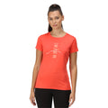 Neon Peach - Side - Regatta Womens-Ladies Fingal VI Mountain T-Shirt