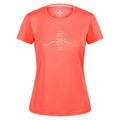 Neon Peach - Front - Regatta Womens-Ladies Fingal VI Mountain T-Shirt