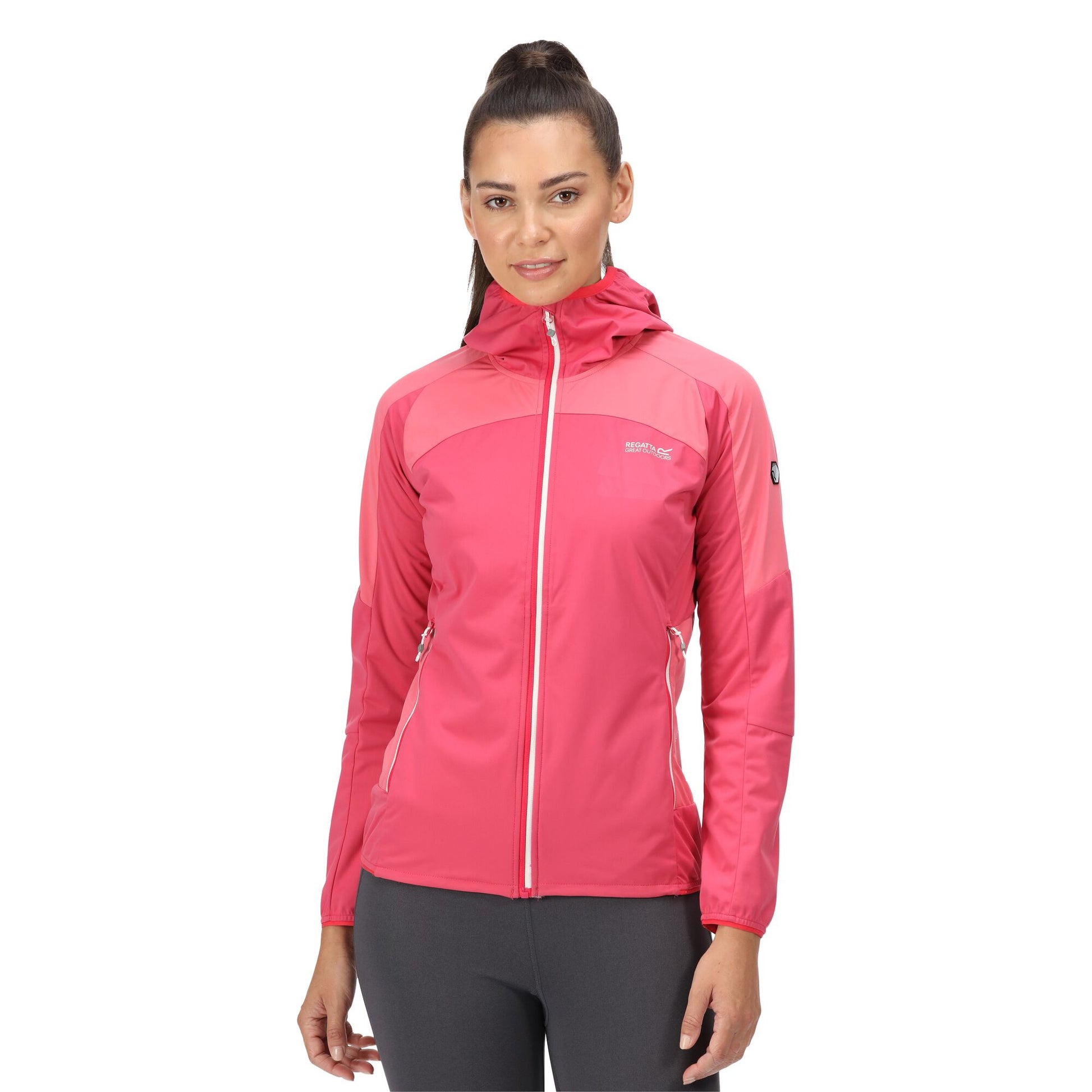 Rethink Pink-Tropical Pink - Side - Regatta Womens-Ladies Tarvos IV Softshell Jacket