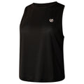 Black - Close up - Dare 2B Womens-Ladies Meditate Cropped Vest